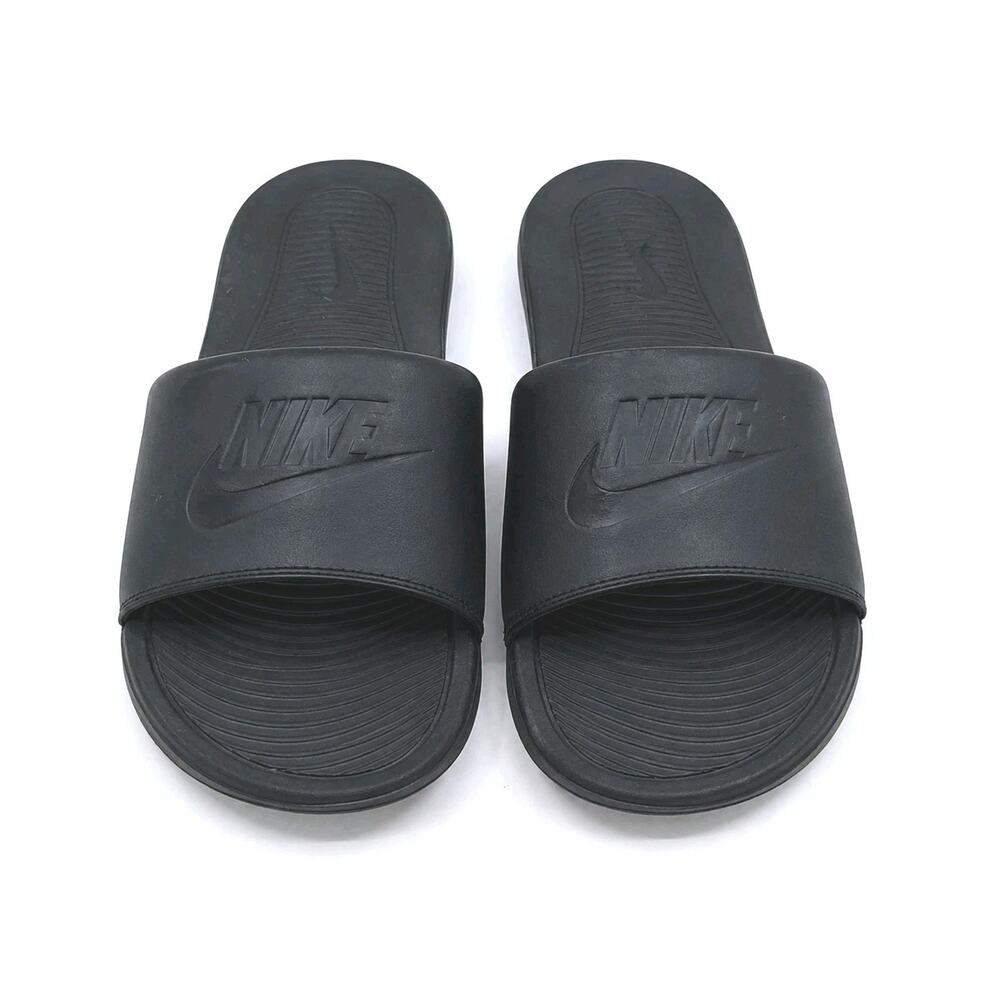 Nike Black Slide Sandals Kawa Style Men’s 9.5/10 Black On Black Slide Sandals